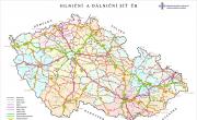捷克全国公路图英文_捷克地图库