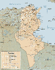 突尼斯地图英文版_突尼斯地图库
