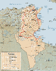 突尼斯全图英文版_突尼斯地图库