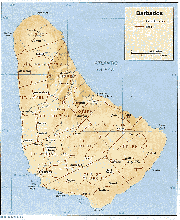 巴巴多斯英文版地图_巴巴多斯地图库