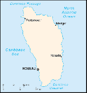 多米尼克国英文版地图_多米尼克地图库