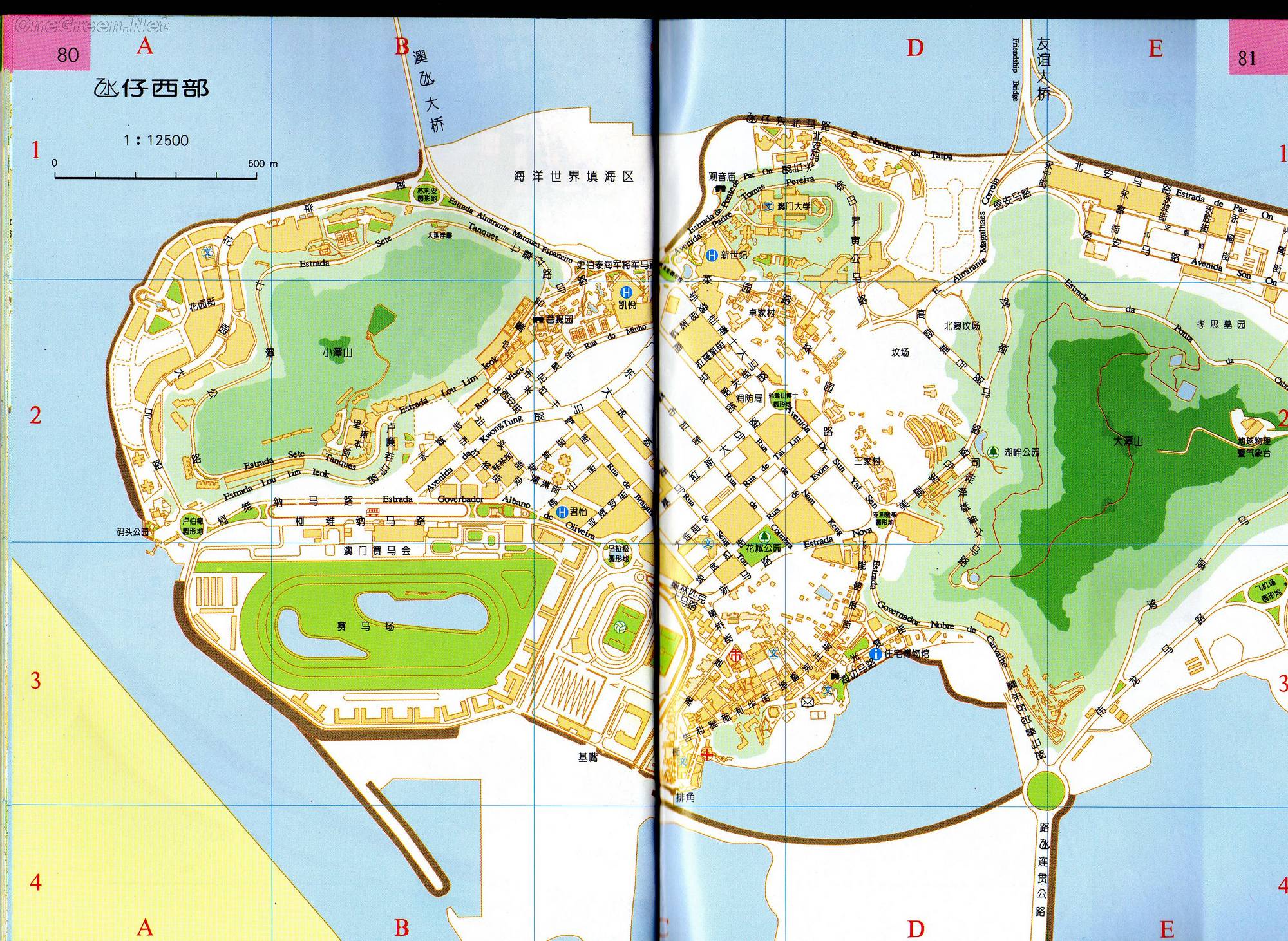 氹仔西部地图澳门地图库