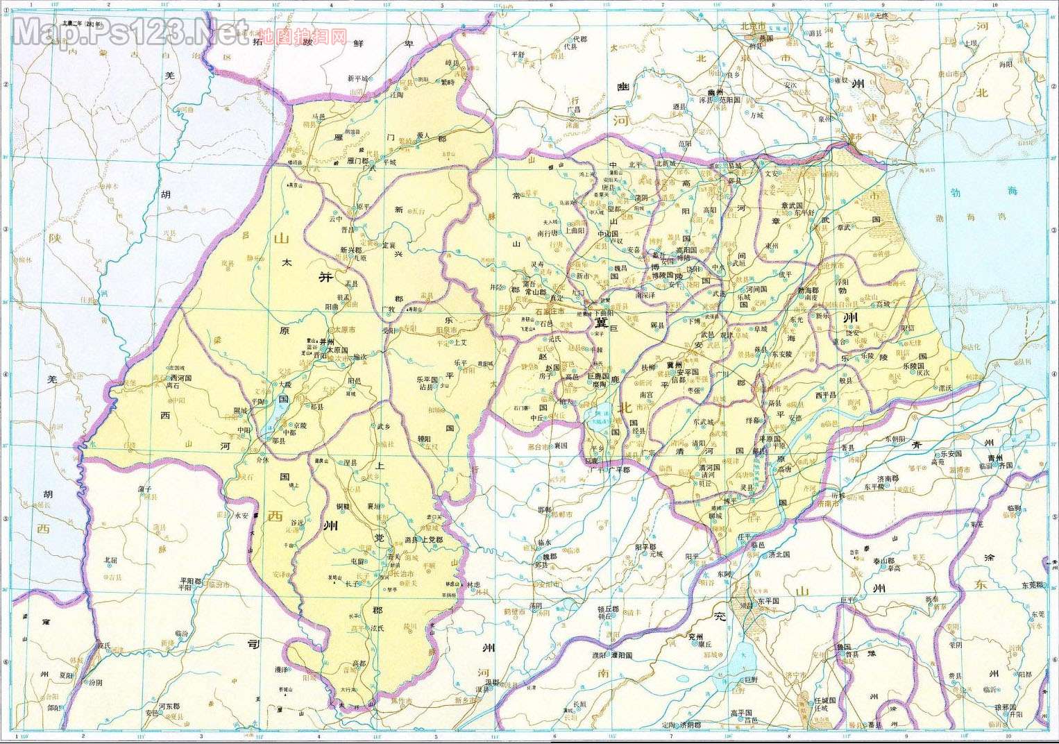 历史地图冀州并州西晋中国史稿地图地图库